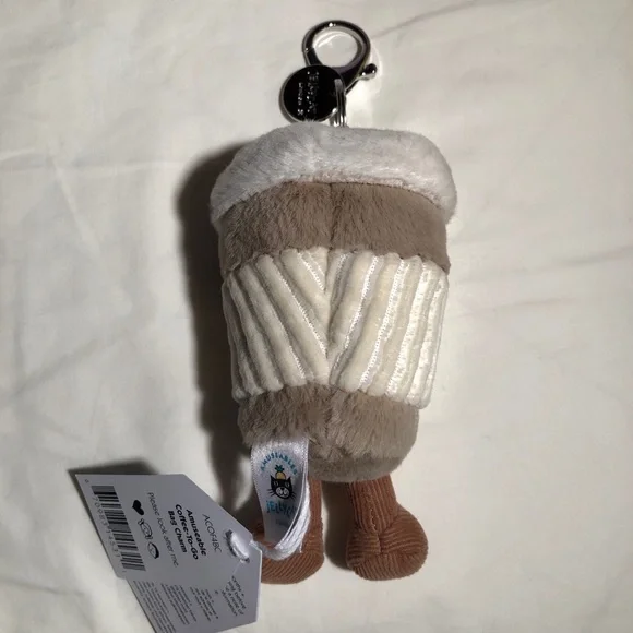 Jellycat Coffee-To-Go Bag Charm BNWT - Picture 2 of 4